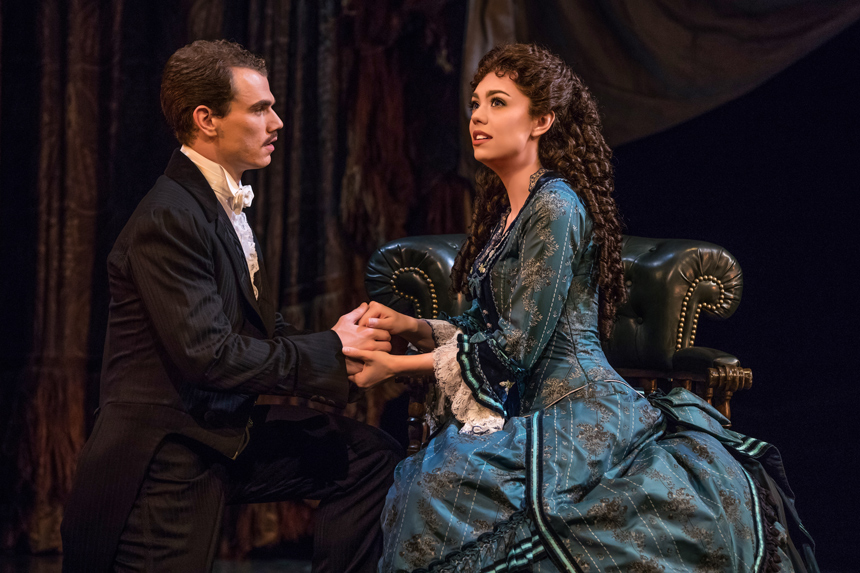 Jay Armstrong Johnson -Raoul-The Phantom of the Opera-Broadway Musical- Kaley Ann Voorhees Christine