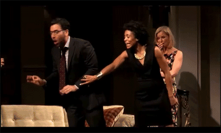 Disgraced- Broadway- Gif- Josh Radnor- Karen Pittman