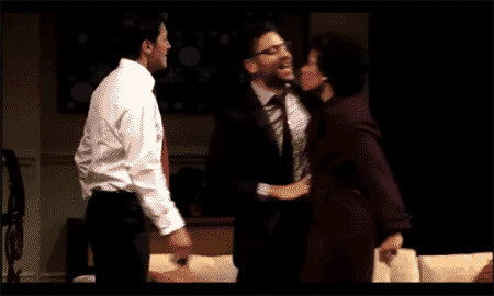 Disgraced- Broadway- Gif- Josh Radnor- Karen Pittman