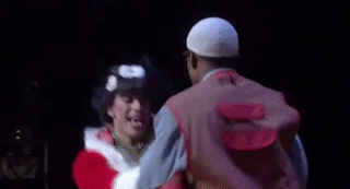 I'll Cover You GIF- Rent GIF- Angel and Tom Collins GIF