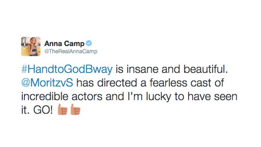 Anna Camp- Hand to God- Broadway