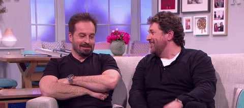 Michael Ball GIF- Alife Boe GIF- Laughing GIF