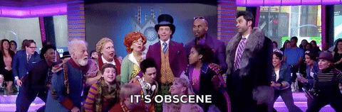 Christian Borle GIF- Obscene GIF- Charlie and the Chocolate Factory GIF