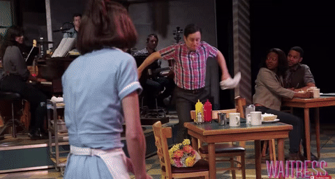 Christopher Fitzgerald GIF- Waitress GIF- Ogie GIF- Never Getting Rid of Me