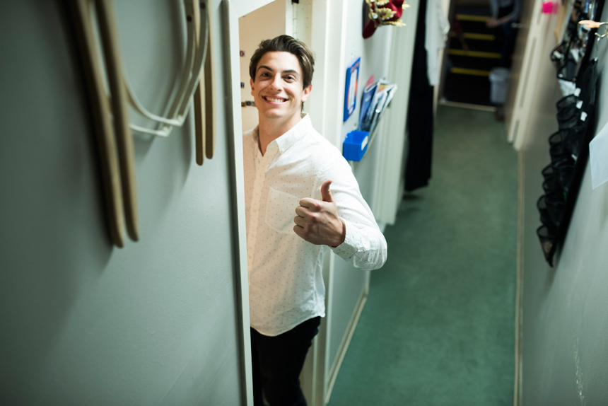 Derek Klena- Anastasia - Musical- Broadway- Backstage