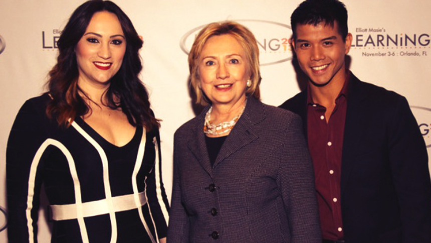 Telly Leung- Hillary Clinton- Eden Espinosa