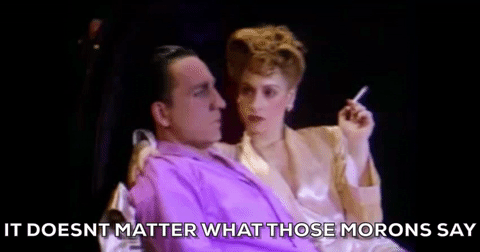 Evita GIF- Patti LuPone GIF- Moron GIF