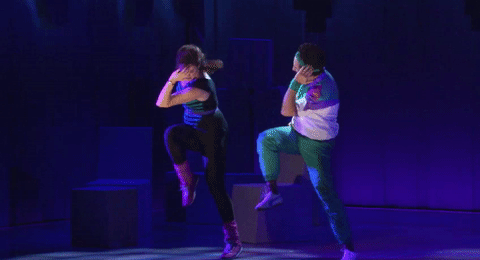 Falsettos GIF- Broadway- Stephanie J Block GIF- Brandon Uranowitz GIF- Working out gif