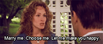 My best friends wedding- choose me gif