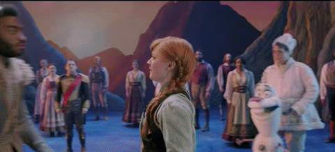 Frozen GIF- Broadway Musical- Kiss GIF- Jelani Alladin GIF- Patti Murin GIF- Anna GIF