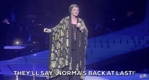 Glenn Close GIF- Sunset Boulevard GIF- They'll Say Norma's Back at Last GIF