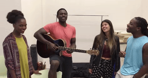 Joshua Henry GIF- High five gif- hamilton GIF- Chicago