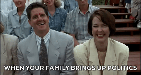 Addams Family Values GIF- Thanksgiving GIF- Harriet HarrisGIF- Family Politics GIF