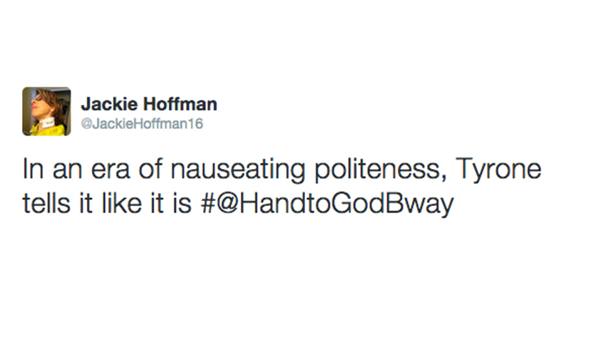 Jackie Hoffman- Hand to God- Broadway