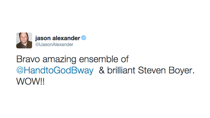 Jason Alexander- Hand to God- Broadway