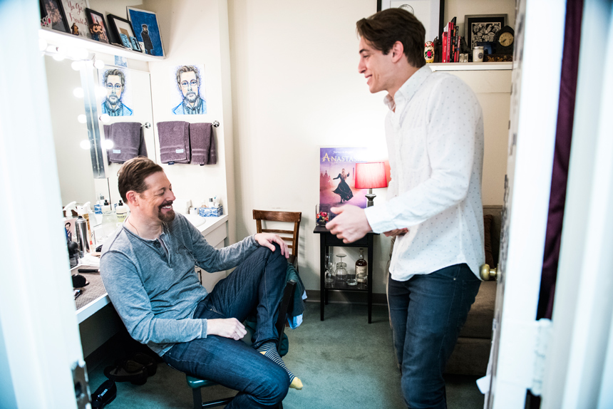 Derek Klena-John Bolton- Anastasia - Musical- Broadway- Backstage