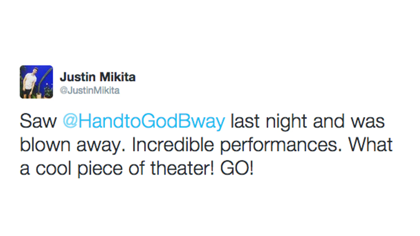 Justin Mikita - Hand to God- Broadway