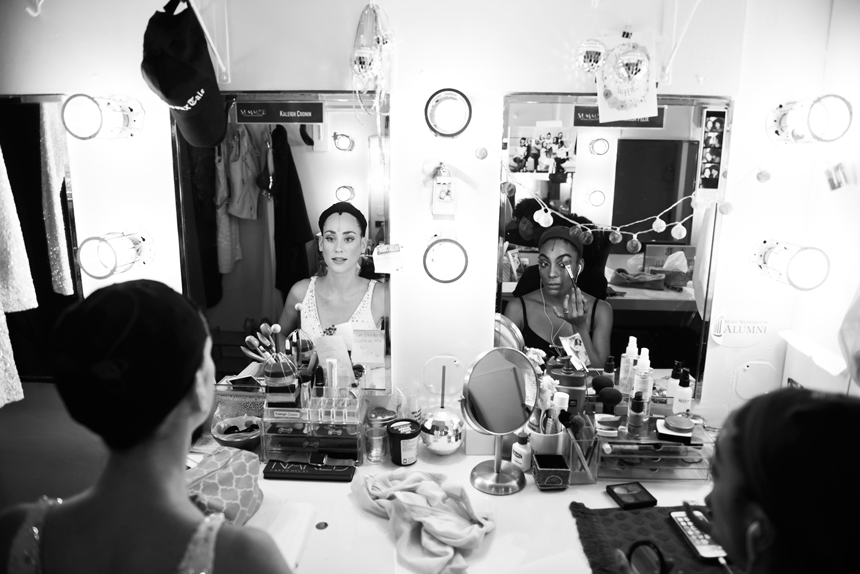 The Donna Summer Musical Broadway Backstage-Jenny Anderson Photography-BroadwayBox-Kaleigh Cronin and Anissa Fox