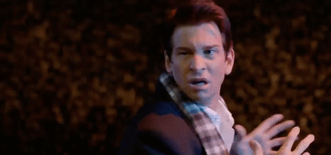 Andy Karl GIF- Groundhog Day Gif- Hit in the face GIF- Monday GIF