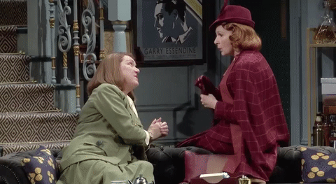 Kristine Nielsen GIF- Kate Burton GIF- Present Laughter GIF