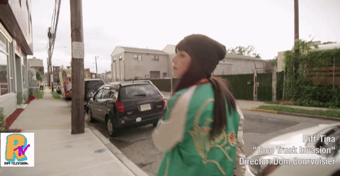Leslie Kritzer GIF- Tacos for Hillary- Mic Drop GIF