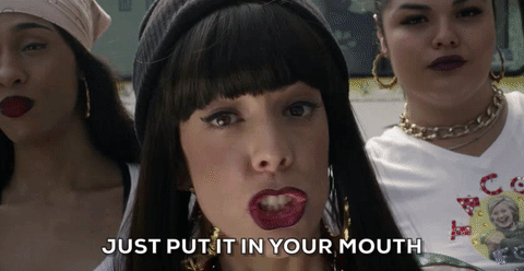 Leslie Kritzer GIF- Tacos for Hillary- put it in your mouth gif
