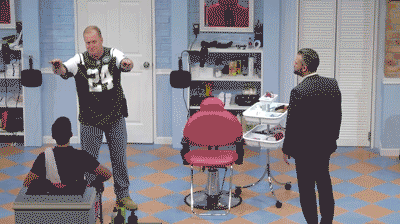 Shear Madness GIF- Jeremy Kushnier GIF- Startled GIF