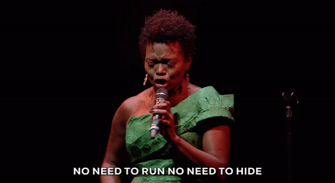 LaChanze GIF- No need to hide gif