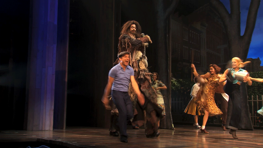 Norbert Leo Butz- GIF- Big Fish- Happy Skip