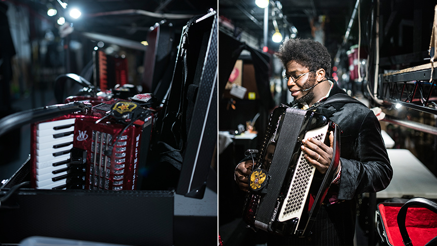Great Comet Broadway Musical Backstage- Okieriete Onaodowan - Oak
