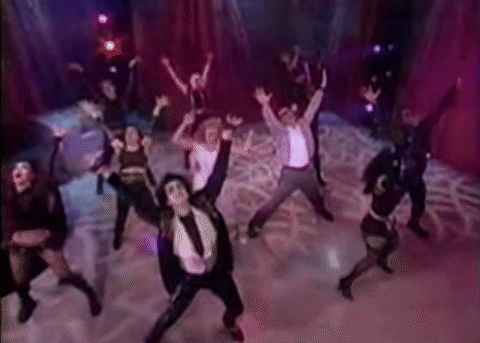 Raul Esparza GIF- Rocky Horror GIf-Time Warp GIF- Daphne Rubin Vega GIF