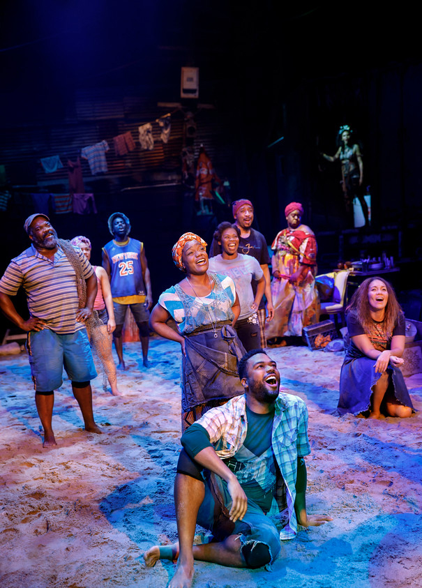 Once On This Island Set Design Revival- Dane Laffrey- Sand