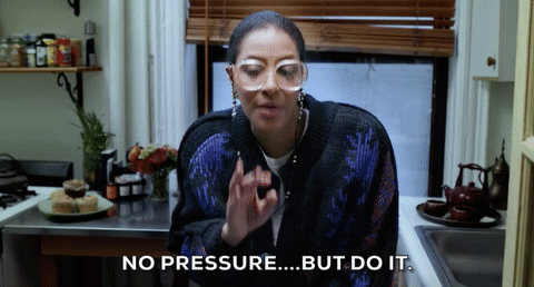 Sarah Jones GIF- Lorraine GIF-No Pressure GIF
