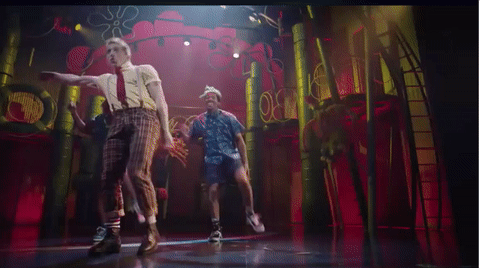 Spongebob Squarepants GIf- Musical Broadway- Ethan Slater GIF- Dancing GIF