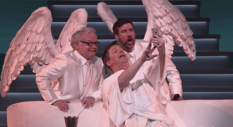 Sean Hayes GIF- Act of God GIF- Selfie GIF