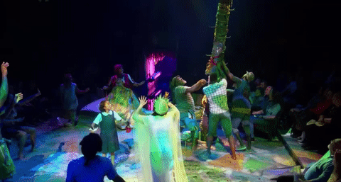 Once On This Island Set Design Revival- Dane Laffrey- The Tree GIF