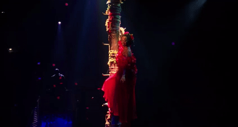 Once On This Island Set Design Revival- Dane Laffrey- Ti Moune GIF TREE Hailey Kilgore GIF