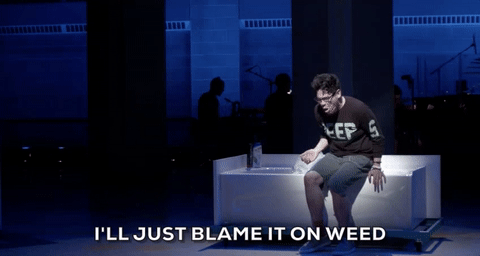 George Salazar GIF- Be More Chill- Weed GIF