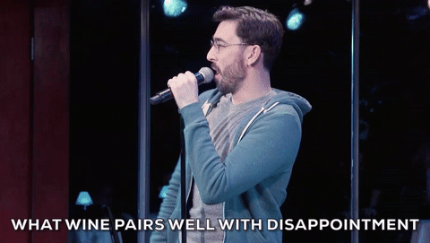 Max Crumm GIF- Wine Disappointment GIF- Hot Mess