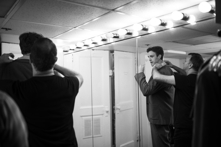 Sunset Boulevard- Broadway- Michael Xavier- Backstage- Phillip Rolfe