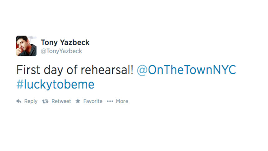 On the Town- Twitter-Tony Yazbeck