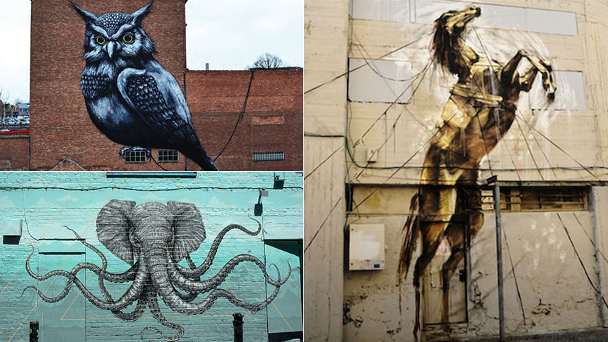 Street Art- London- ROA- La Pandilla- Faith47