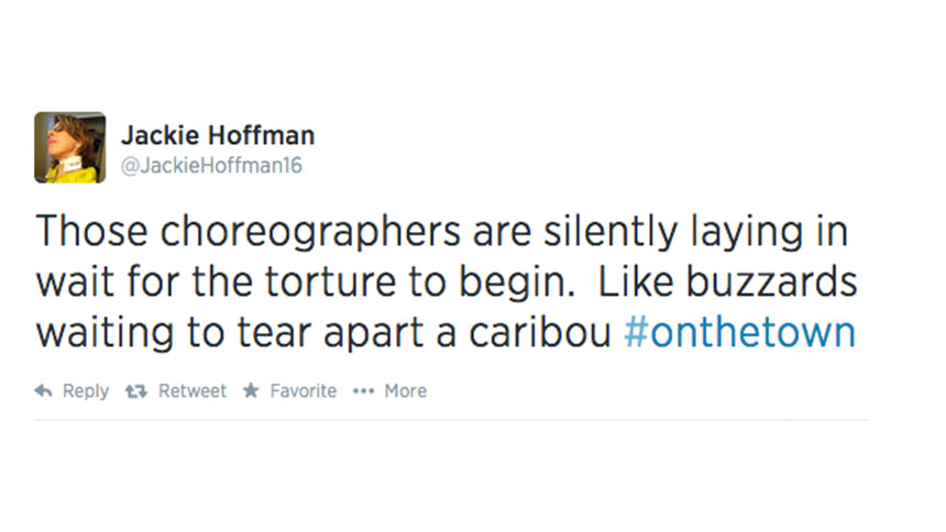 On the Town- Twitter- Jackie Hoffman