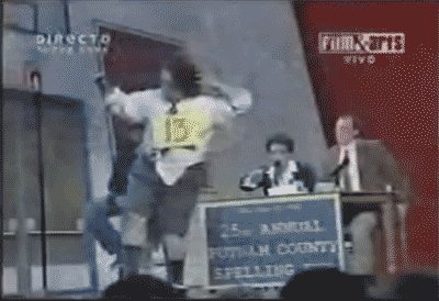 Dan Folger GIF- Spelling Bee GIF- Broadway