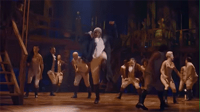 Hamilton GIF- Broadway- Okieriete Onaodowan- Hercules Mulligan