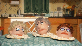 Golden Girls GIF- Puppet- We're Heads GIF