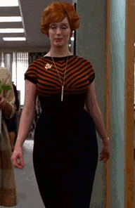 Joan Mad Men GIF- Walking