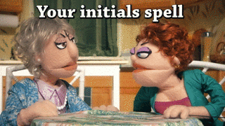 Golden Girls GIF- Puppet- Bed Initials